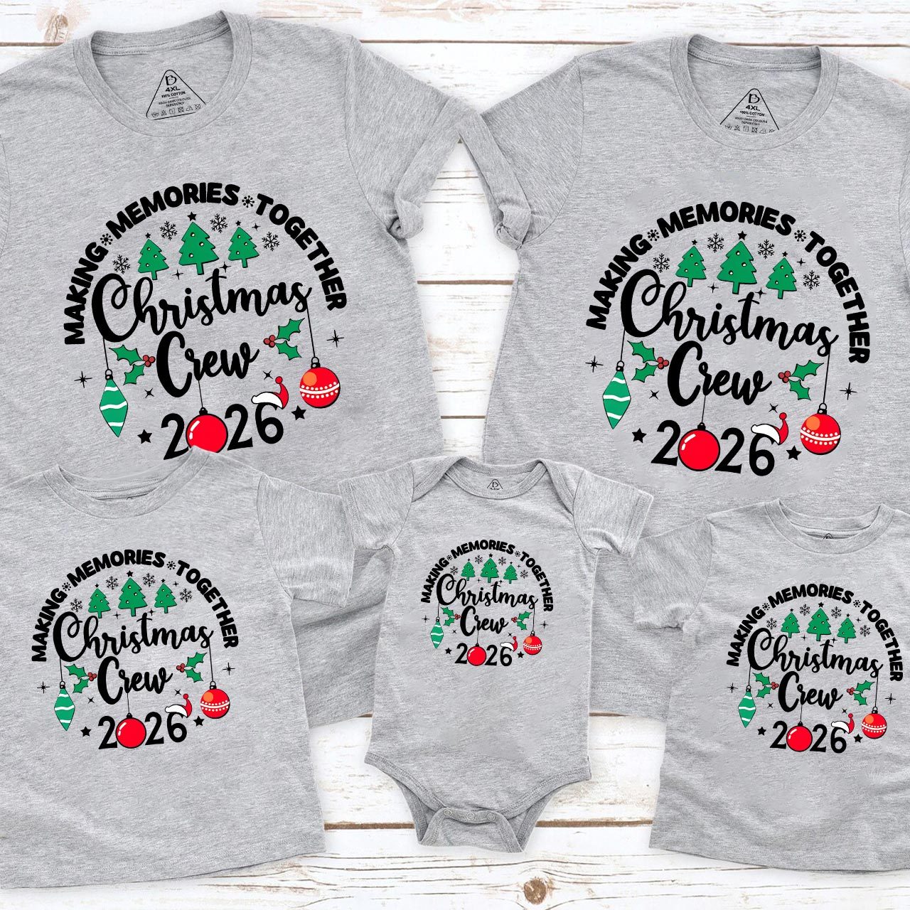 Christmas Crew 2026 Family Matching T-Shirts Beepumpkin