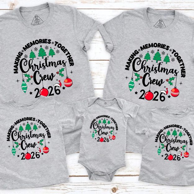 Christmas Crew 2026 Family Matching T-Shirts Beepumpkin