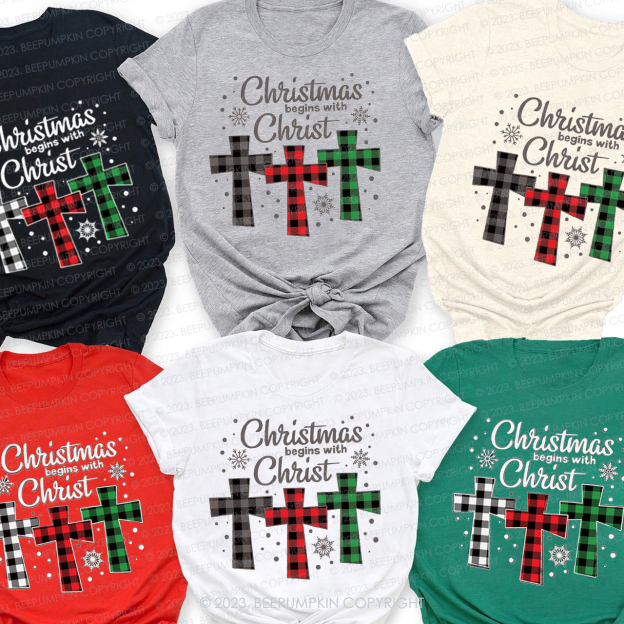 Buffalo Plaid Christian Jesus Family Shirts Beepumpkin