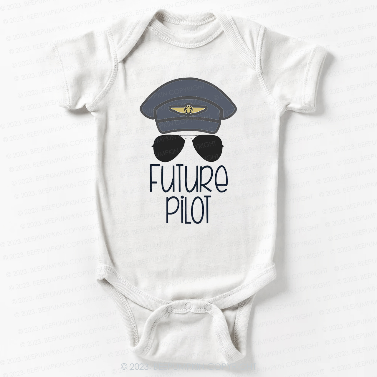 Future Pilot Sunglasses Bodysuit For Baby