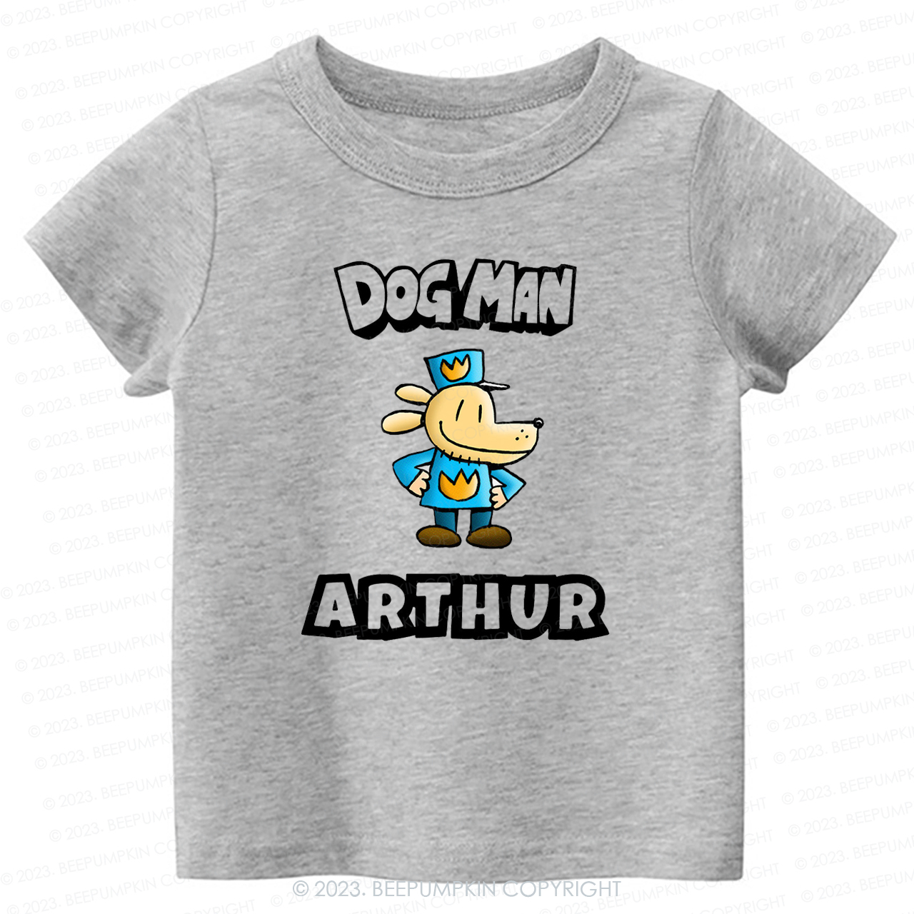 Personalised Dog Man Funny Book Day Kids Shirt