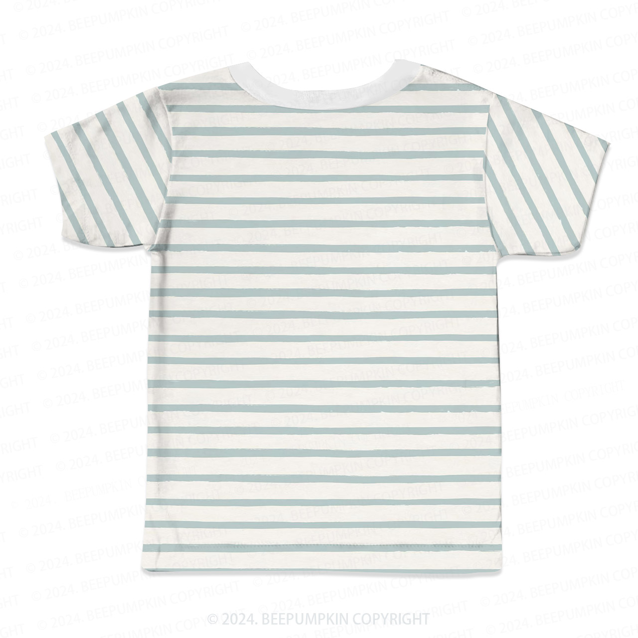 Light Green Straight Stripes All Over Print Kids Tees