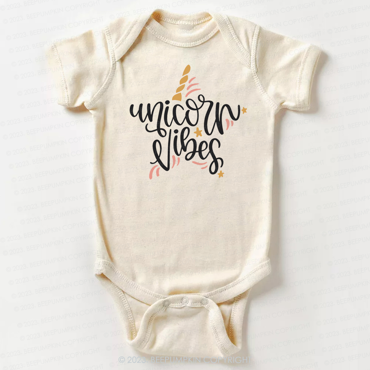Unicorn Vibes Birthday Party Bodysuit For Baby