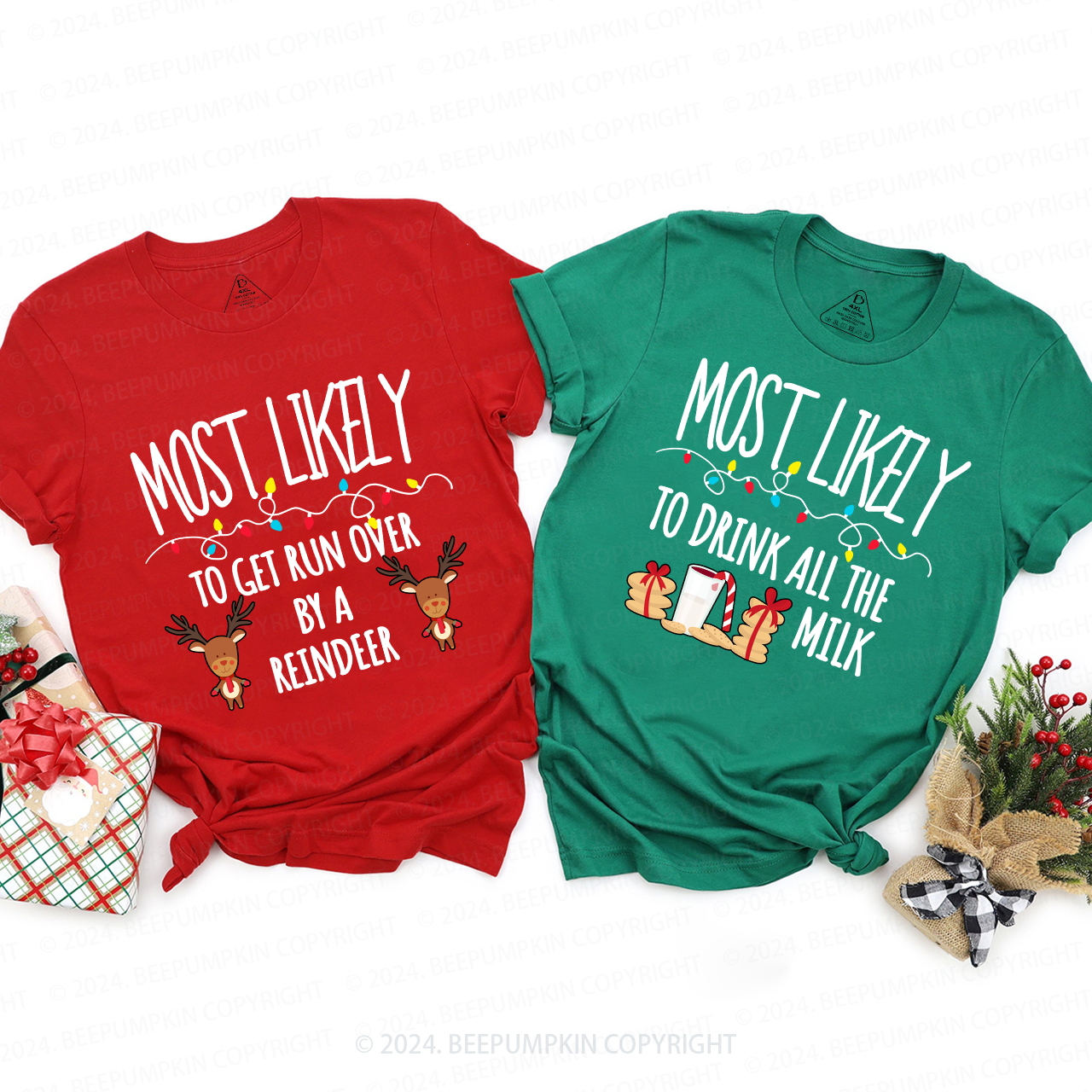 Dog Tank Most Likely To Funny Christmas Shirt For Family Beepumpkin