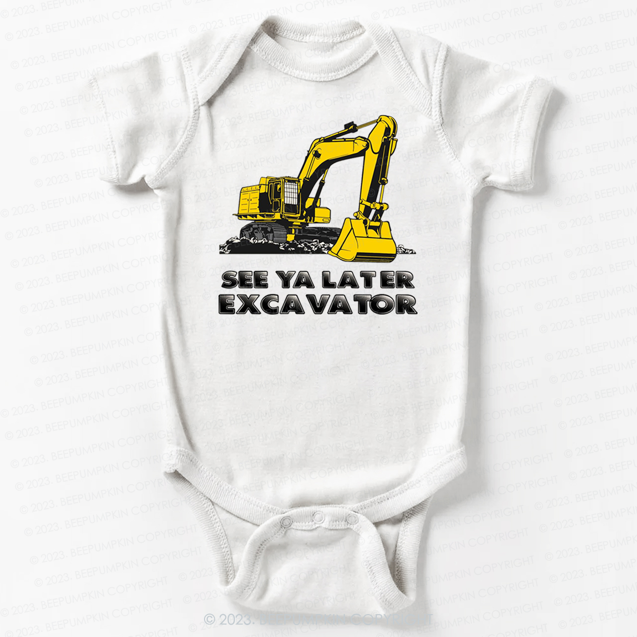 See Ya Later Excavator Bodysuit For Baby