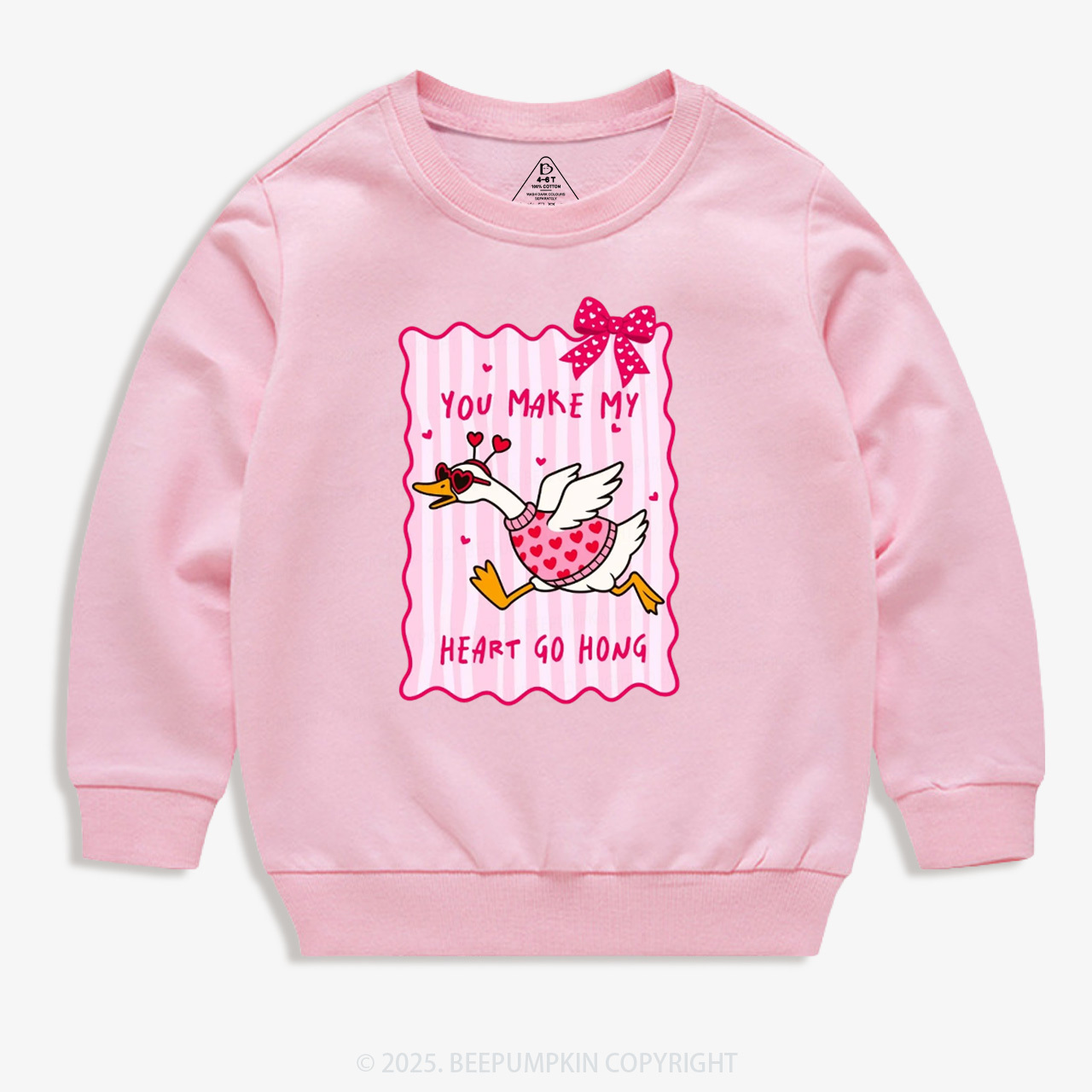 You Make My Heart Go Honk Valentine's Day Kid's Sweatshirt
