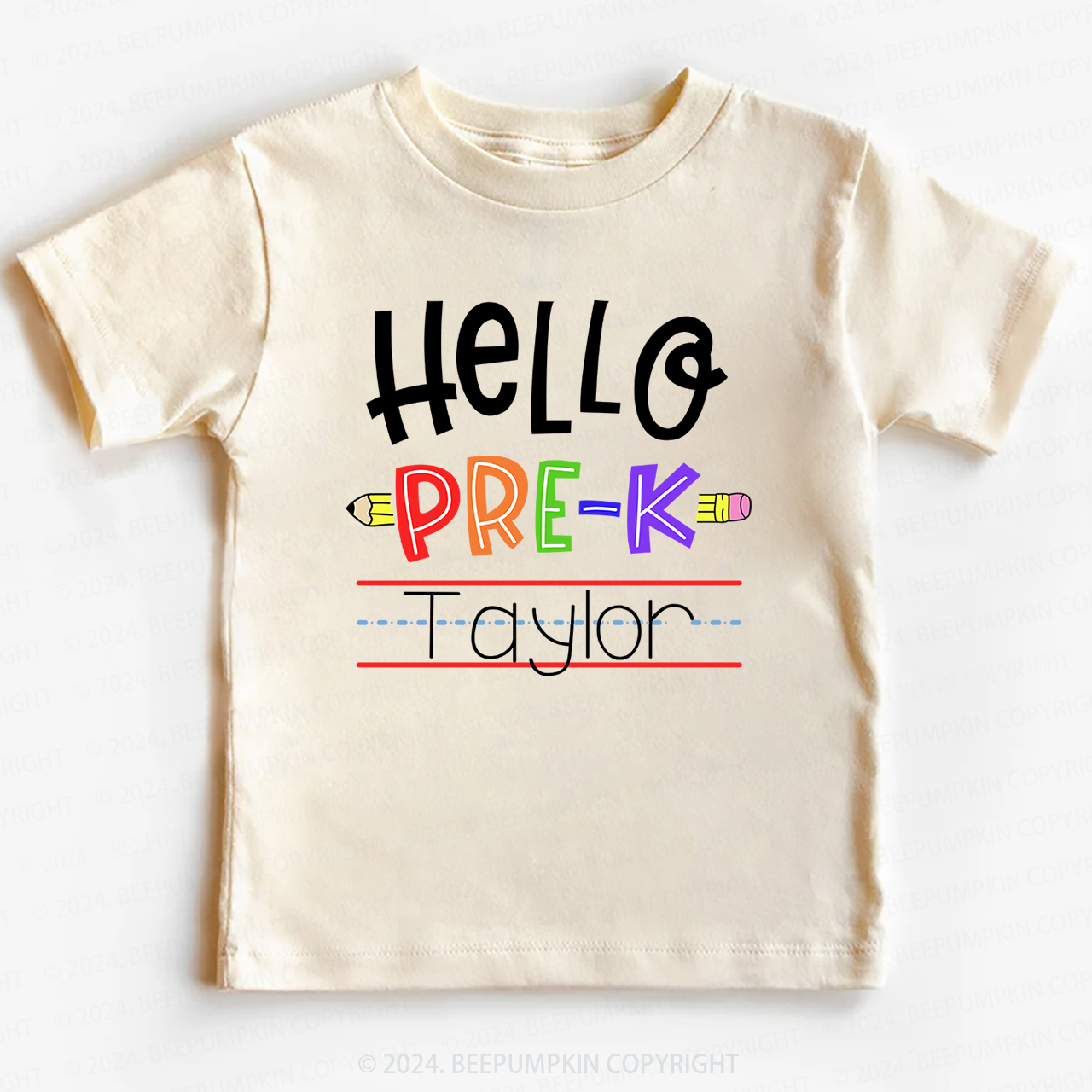 Personalized Hello Pre-k Shirt Back to School