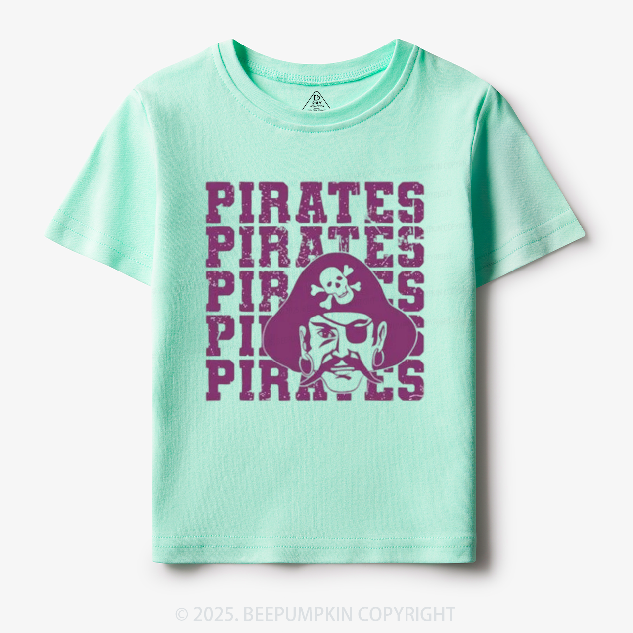 Personalized Pirates Mascot Toddler&Kid's Tees Beepumpkin