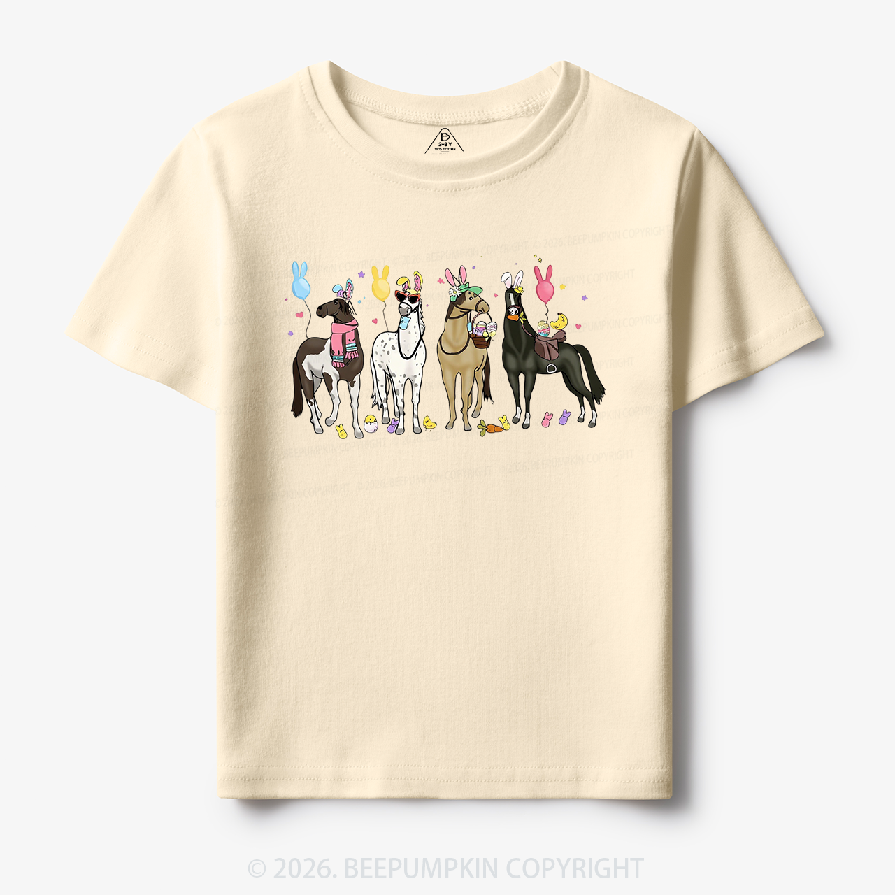 Funny Horse Easte Toddler&Kid's Tees