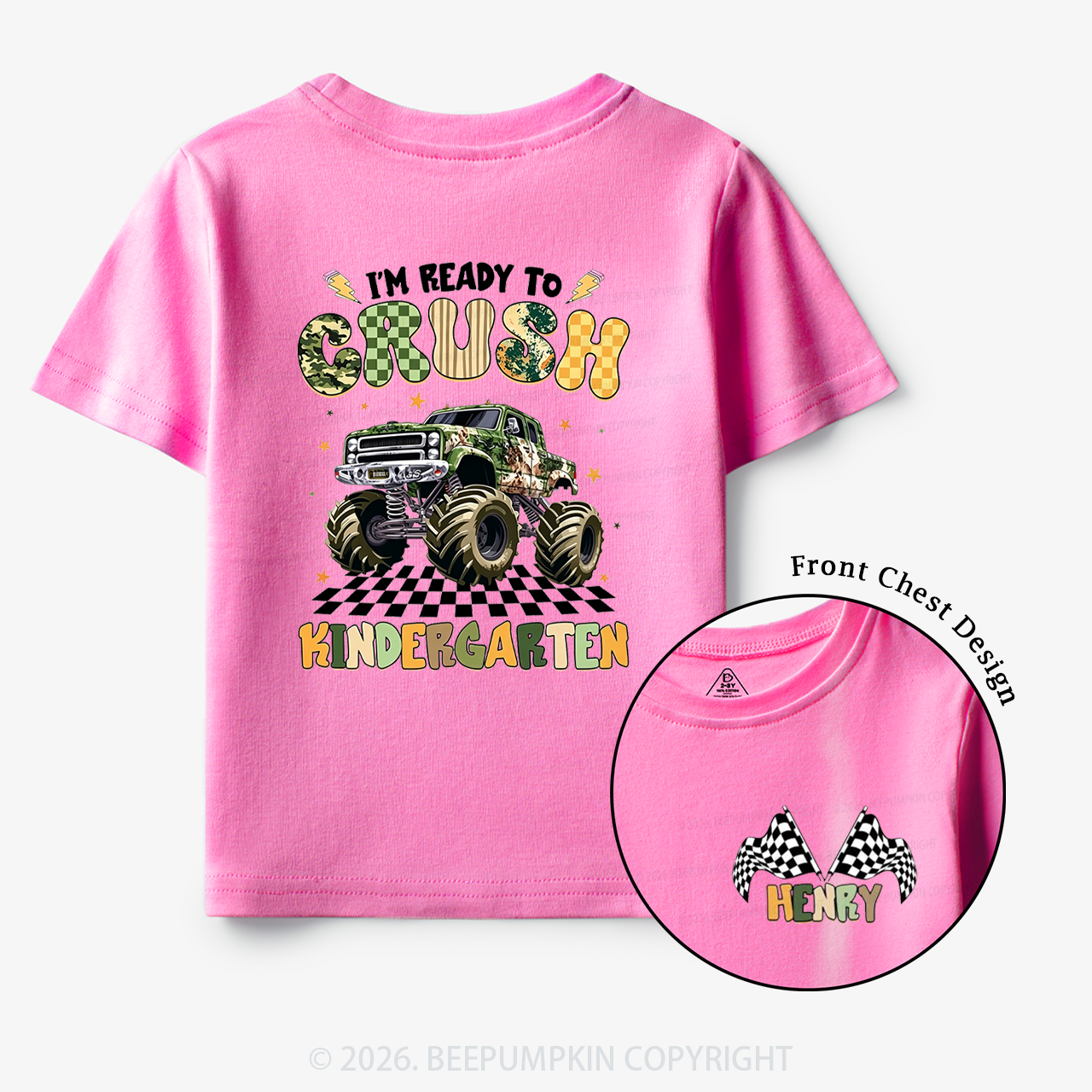 Personalized Ready To Crush Kindergarten Back to School Toddler&Kids Shirts
