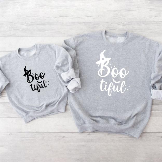 Boo Tiful Halloween Family Party Matching Sweatshirt