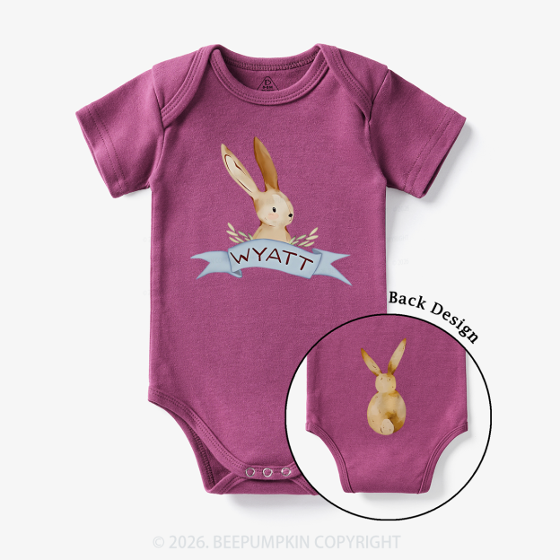 Personalized Peekaboo Bunny Baby Bodysuit