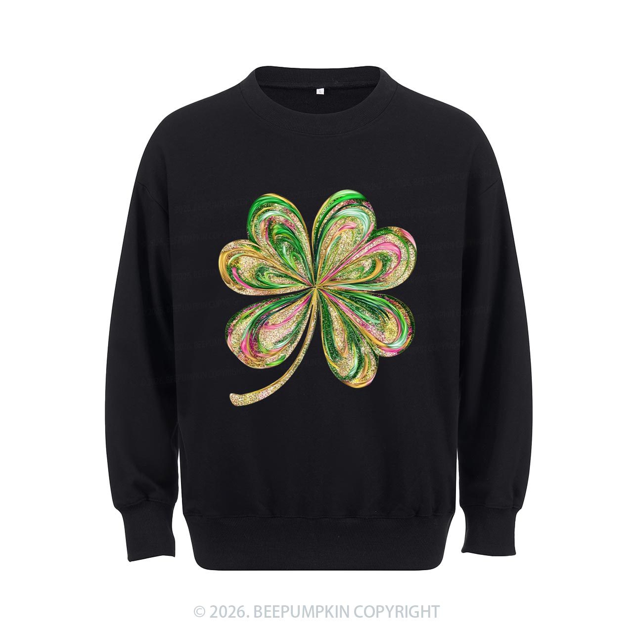 Retro Lucky Shamrock St Patrick's Day Aldult Sweatshirt