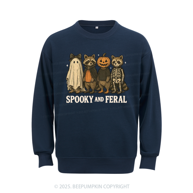 Spooky and Feral Raccoon Sweatshirt Beepumpkin
