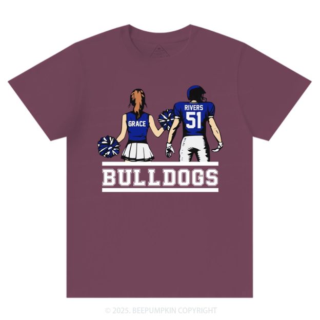 Personalized Football And Cheer Mom T-Shirts Beepumpkin