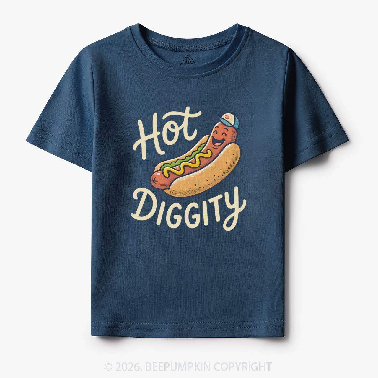Hot Diggity Funny Hot Dog Retro Toddler&Kid's Tees