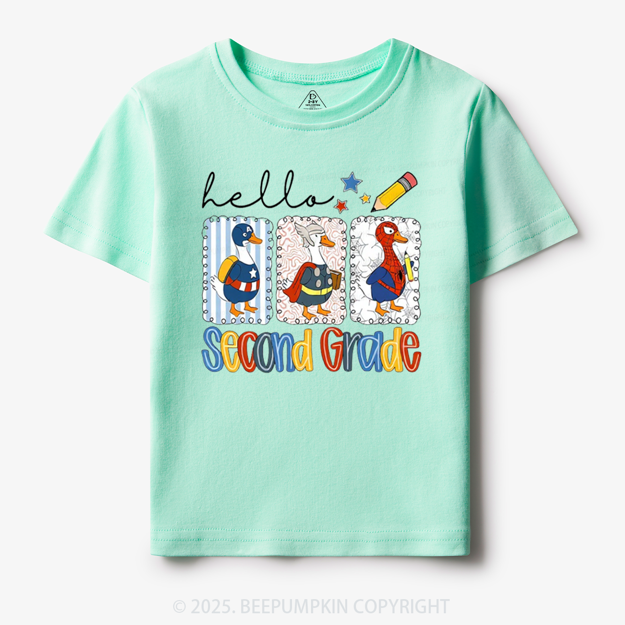 Personalized Hello School Toddler&Kid's Tees Beepumpkin