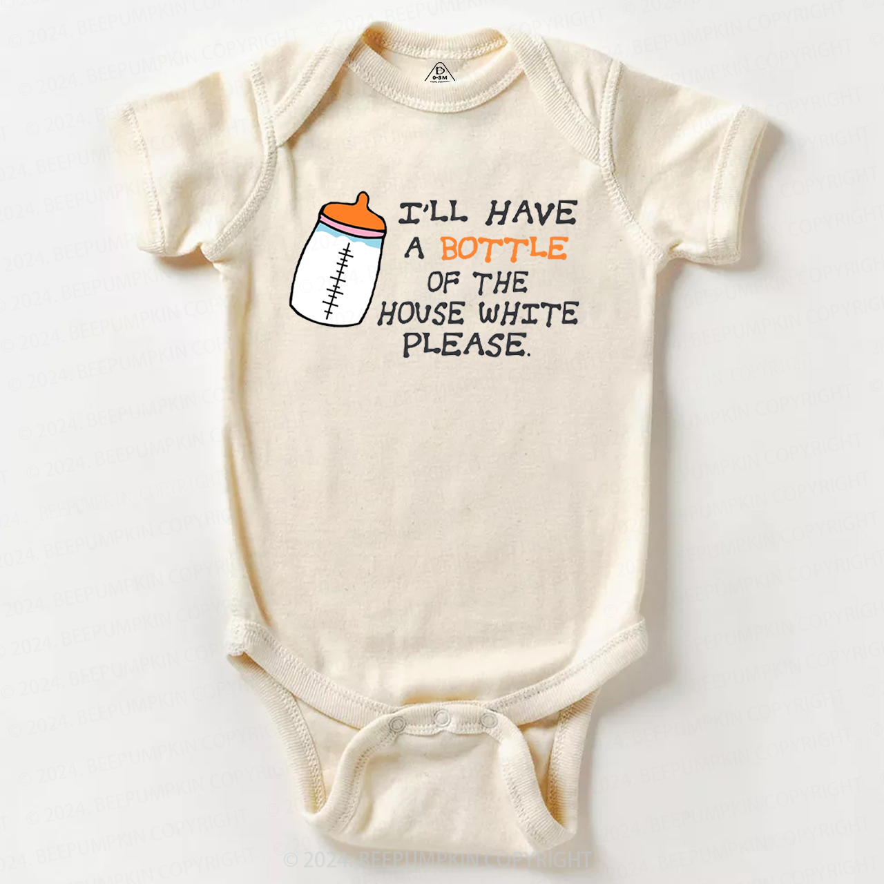 I'll Have A Bottle Of The House White Baby Bodysuit 7