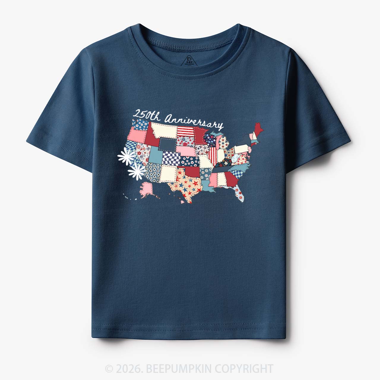 US 250 Years Patriotic Patchwork Toddler&Kid's Tees