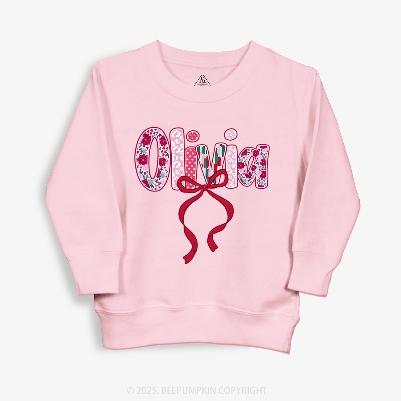 Personalized Floral Letter Kid's Sweatshirt