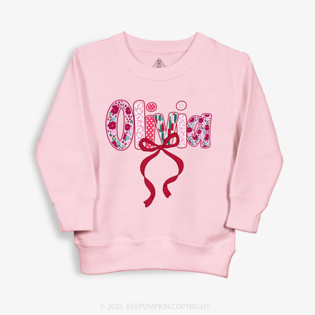 Personalized Floral Letter Kid's Sweatshirt