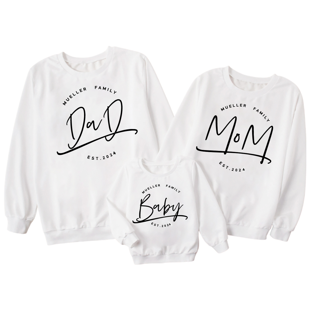 Family Group Daily Matching Sweatshirts