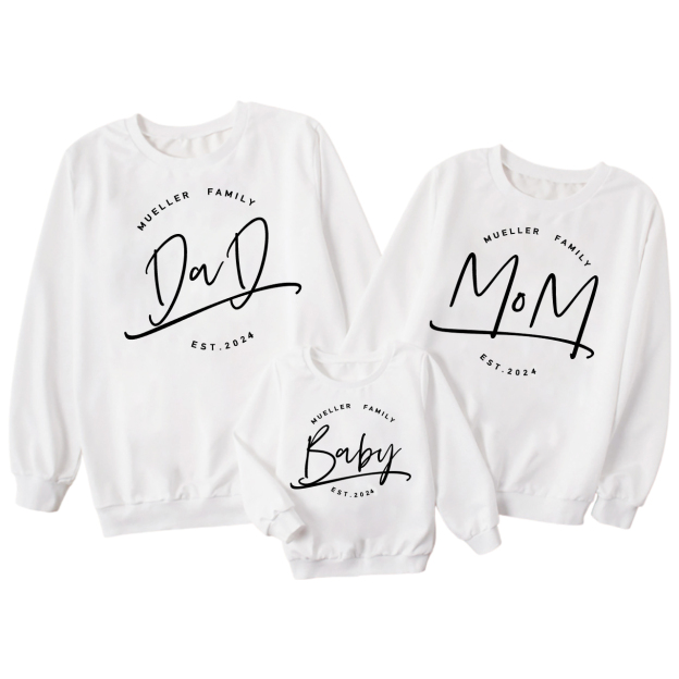Family Group Daily Matching Sweatshirts