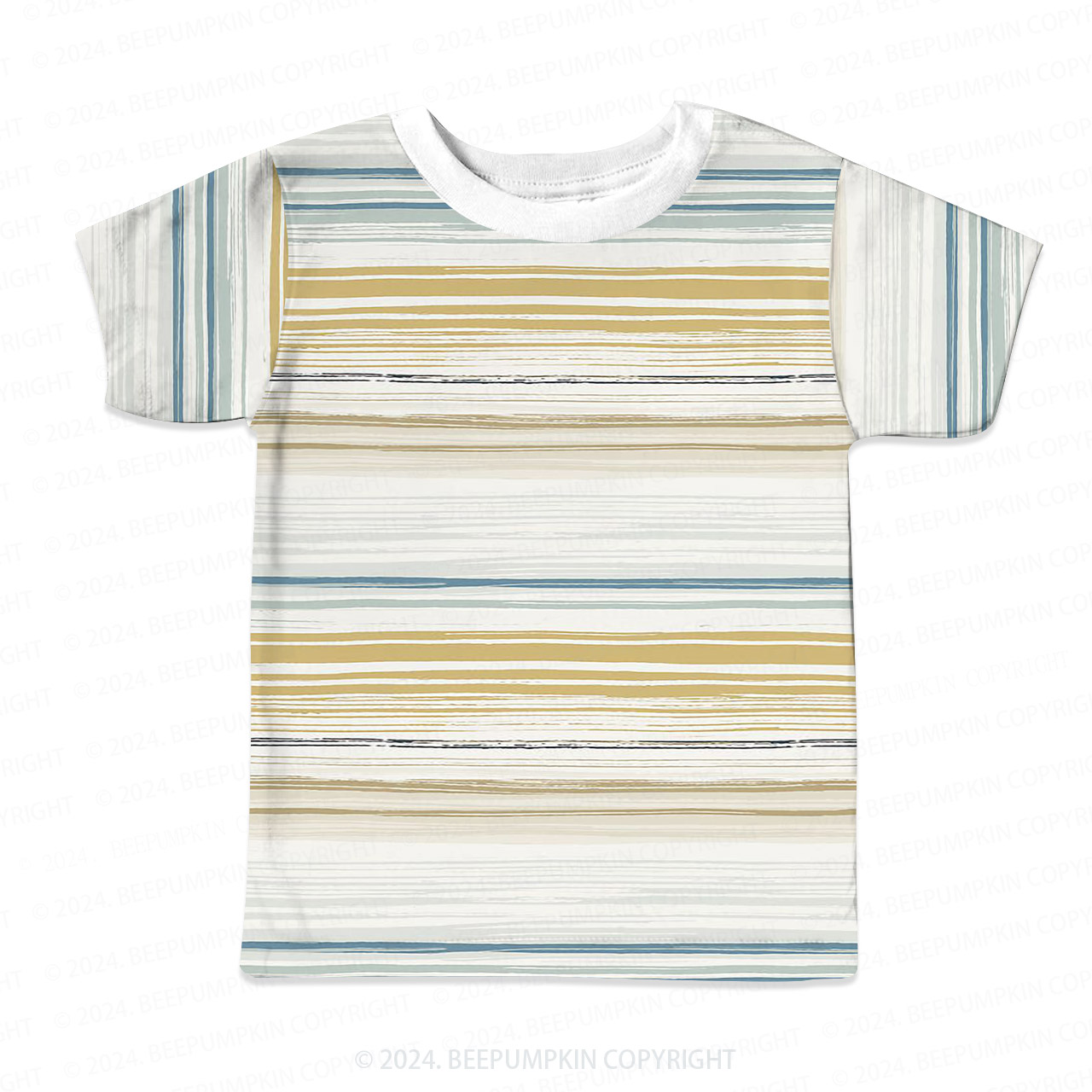 Ink Gradient Stripes All Over Print Kids Tees