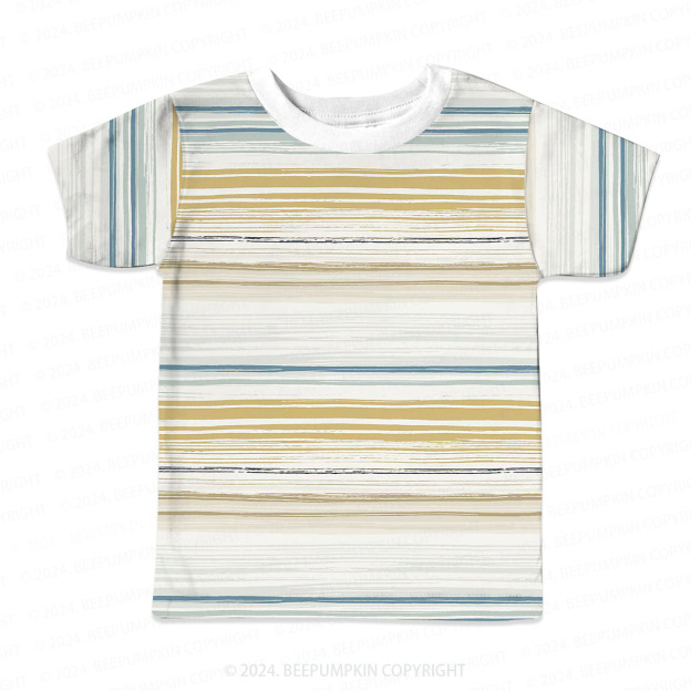 Ink Gradient Stripes All Over Print Kids Tees