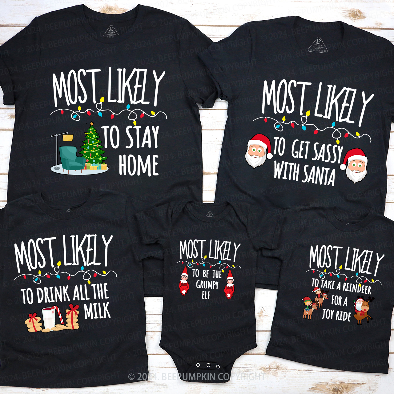 Dog Tank Most Likely To Funny Christmas Shirt For Family Beepumpkin