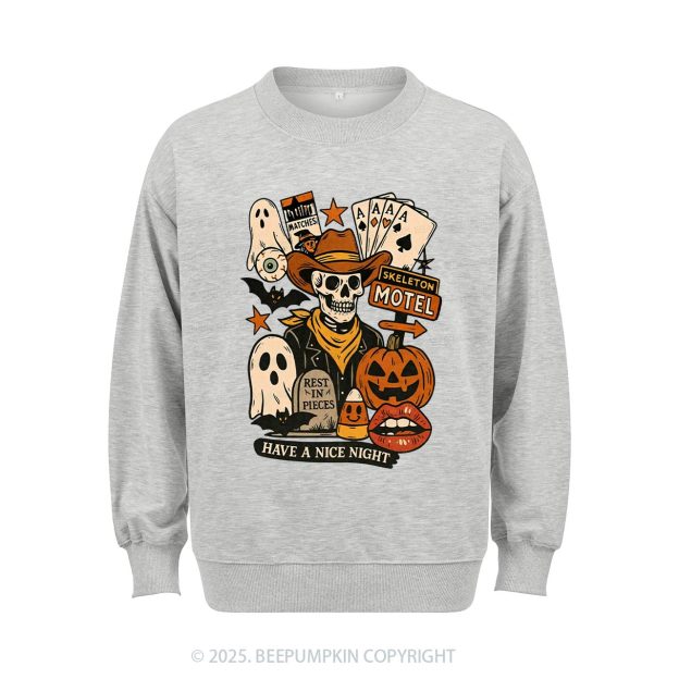 Spooky Western Skeleton Sweatshirt Beepumpkin