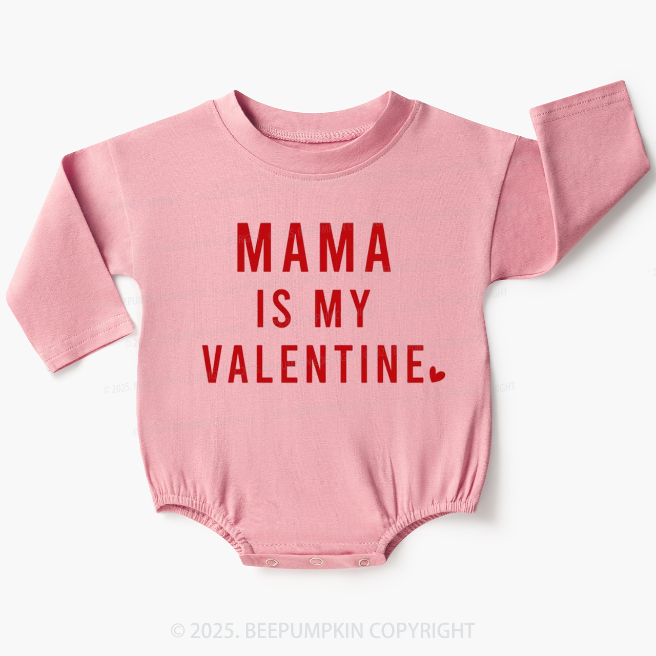 Mama's Valentine Baby Bubble Romper Beepumpkin