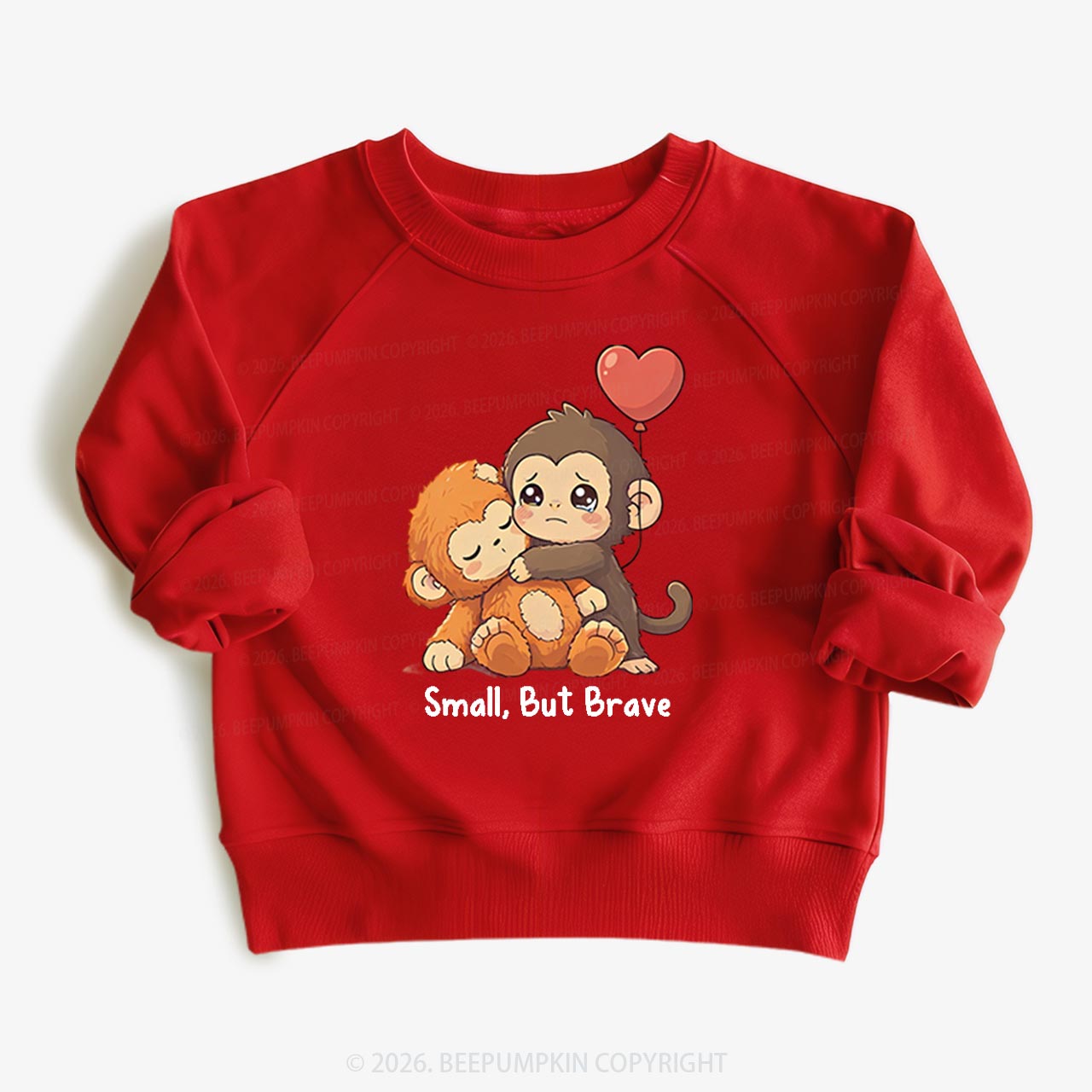Small But Brave Punch Monkey Kid's Sweatshirt