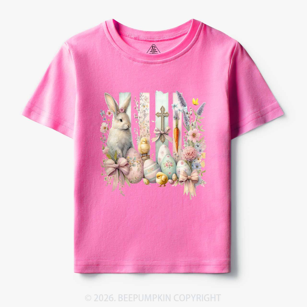 Springtime Faith Bunny Toddler&Kids Tees
