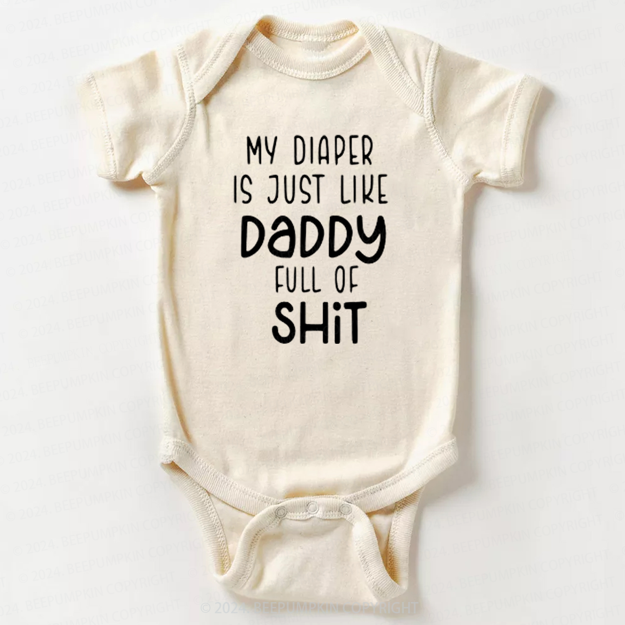 Funny My Diaper Is Like My Daddy Bodysuit For Baby 7 Sale-Beepumpkin™