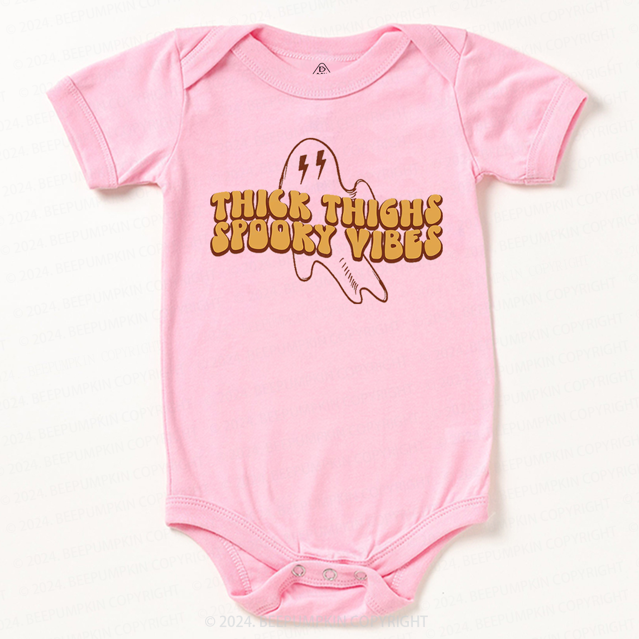 Thick Thighs Spooky Vibes Baby Bodysuits 