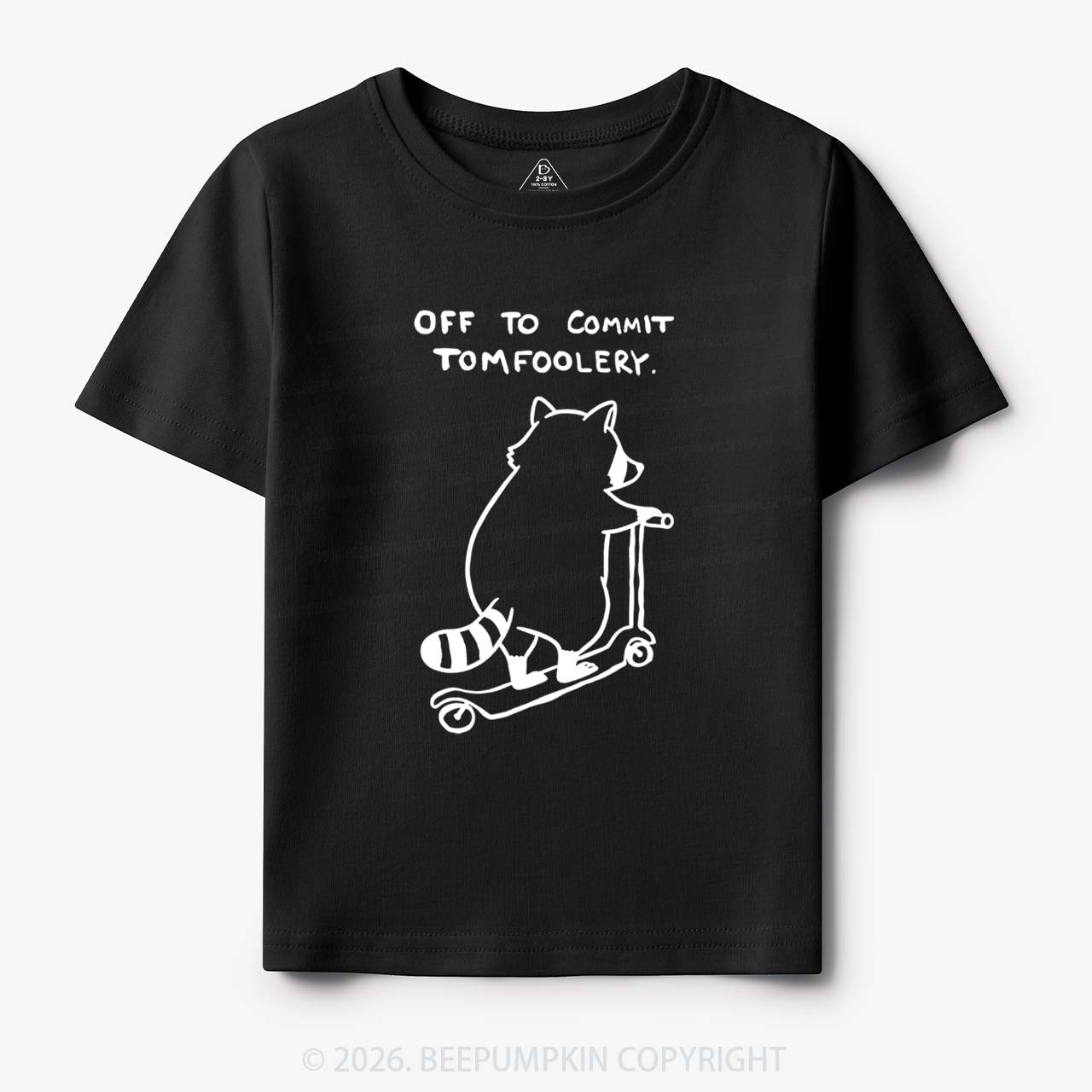 Off To Commit Tom Foolery Silly Raccoon Toddler&Kid's Tees