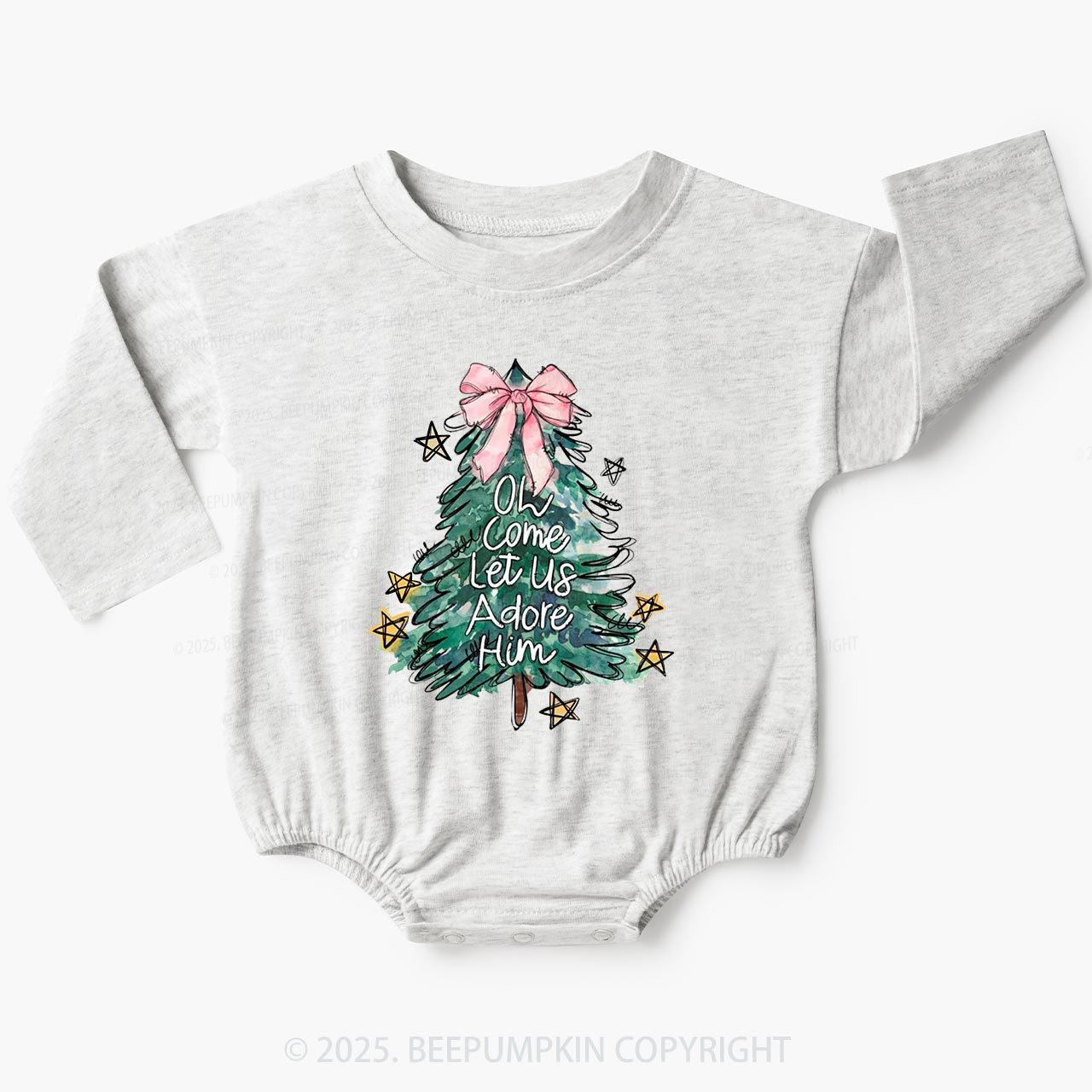 Oh Let Us Adore Him Baby Bubble Romper Beepumpkin