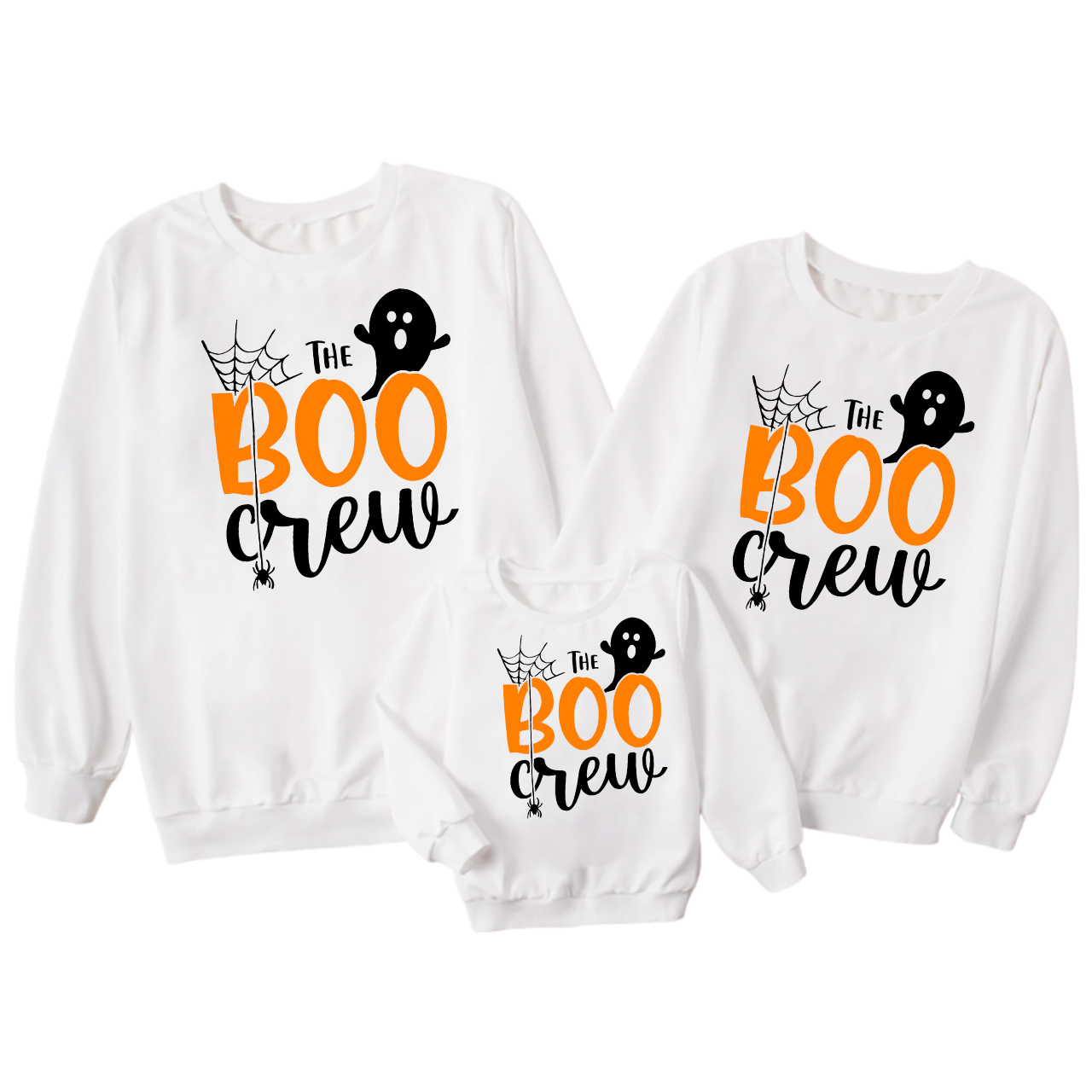 Halloween The Boo Crew Imp Spider Web Sweatshirts For Family