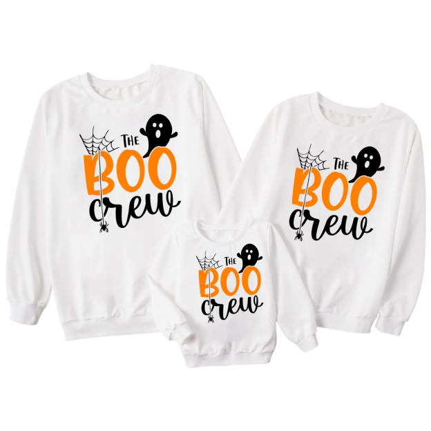 Halloween The Boo Crew Imp Spider Web Sweatshirts For Family