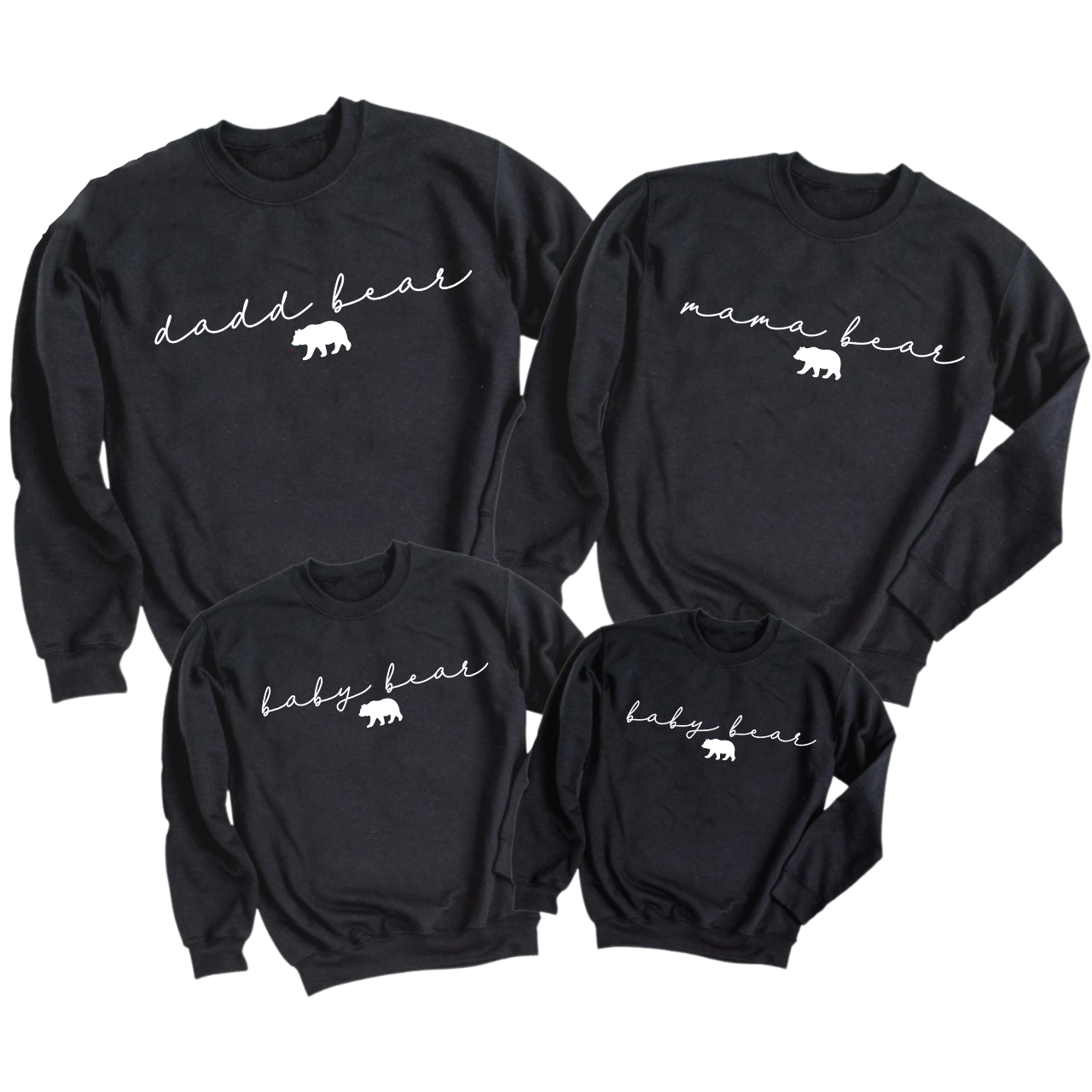 Personalized Matching Bear Family Sweatshirts