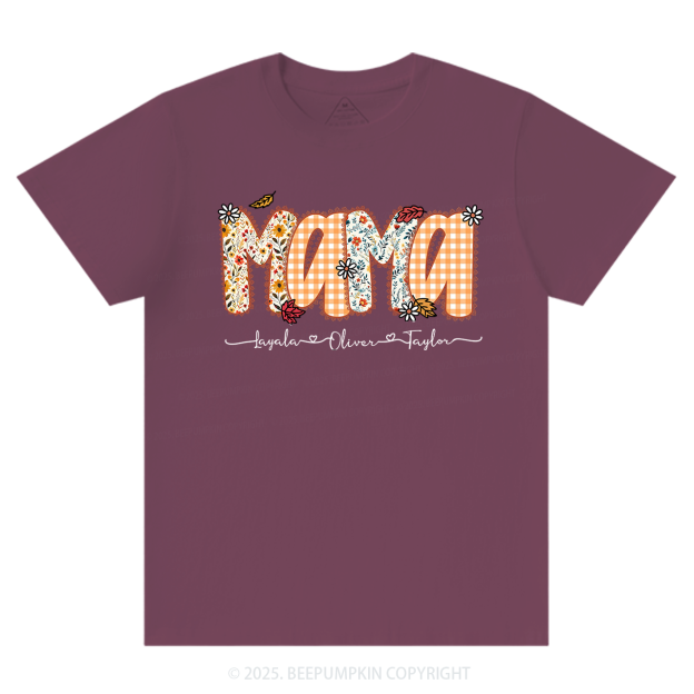 Personalized Preppy Fall Pumpkin Lace T-Shirts Beepumpkin