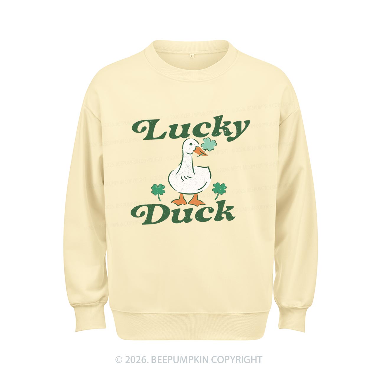 Lucky Duck St Patrick's Day Aldult Sweatshirt