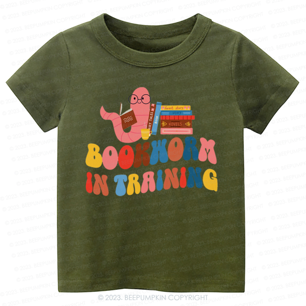 Bookworm In Training  Kids Shirt