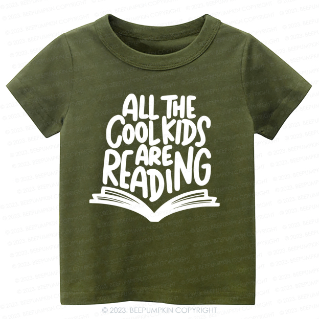 All The Cool Kids Are Reading Kids Shirt