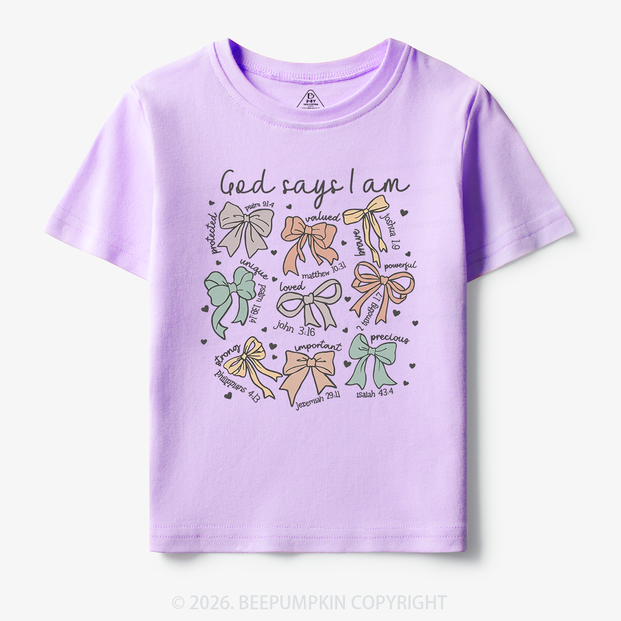 Jesus Gifts God Says I Am Girl Toddler&Kid's Tees