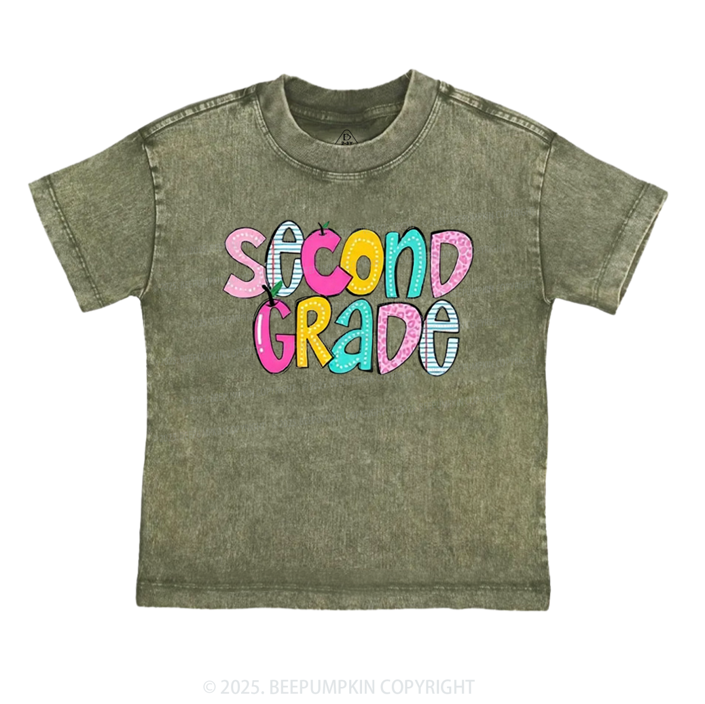 Personalized Colorful Grades Toddler&Kids Washed Tees