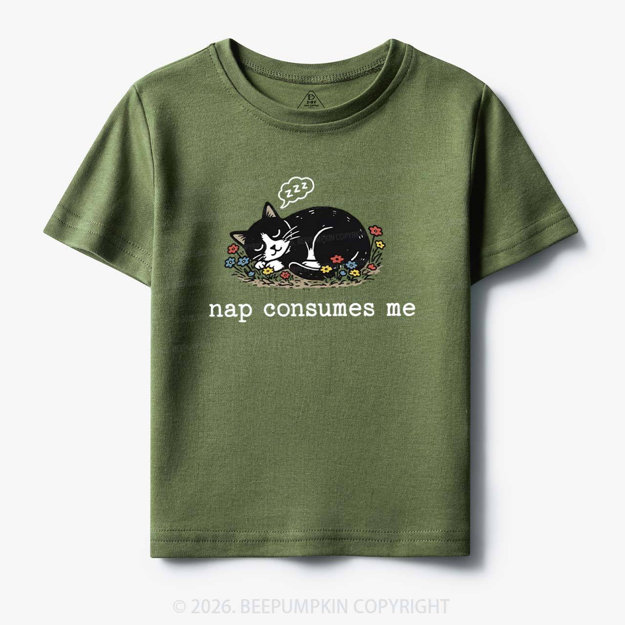 Funny Cat Meme Nap Consumes Me Toddler&Kid's Tees