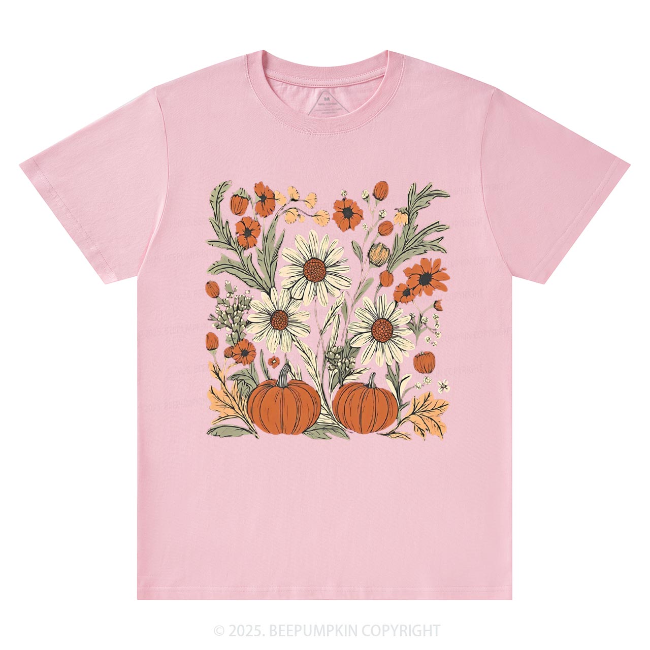 Boho Fall Floral T-Shirts Beepumpkin