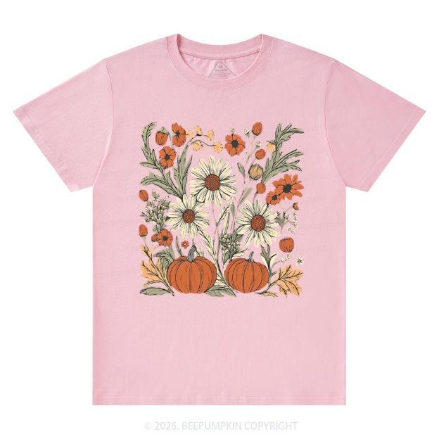 Boho Fall Floral T-Shirts Beepumpkin